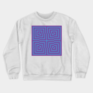 Concentric squares checkered mesmerizing doodle design Crewneck Sweatshirt